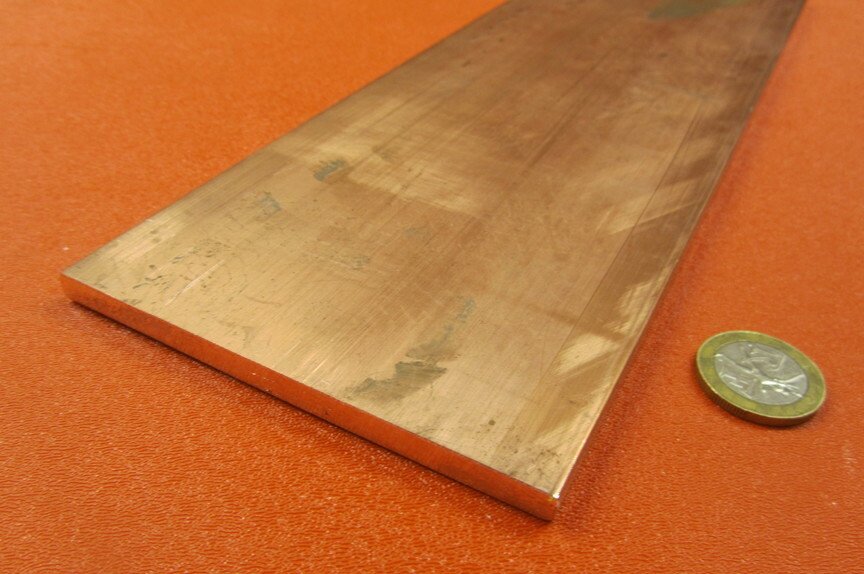 110 Copper Bar H02, 1/4" Thick x 4.0" Wide x 6 Ft Length