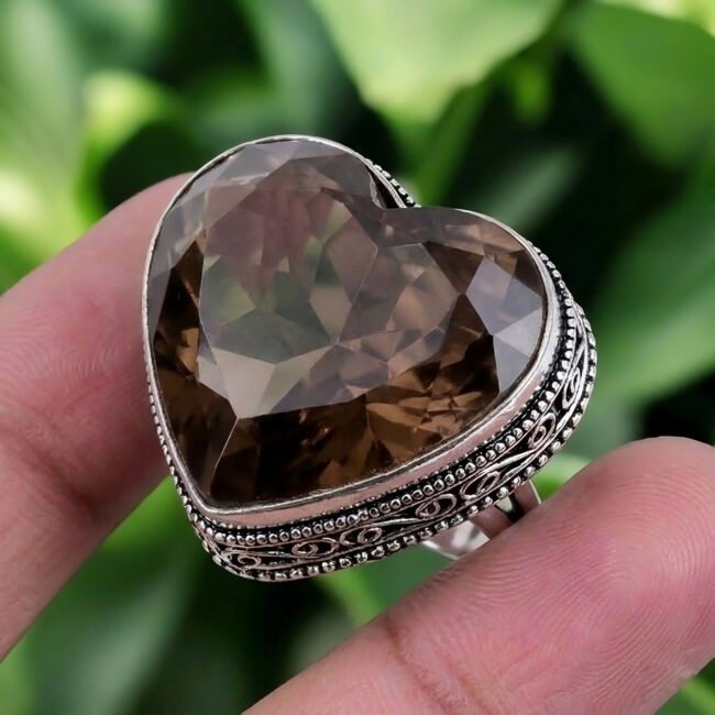 Smokey  Quartz Ring 925 Sterling Silver Ring Handmade Gemstone Ring Women's Ring