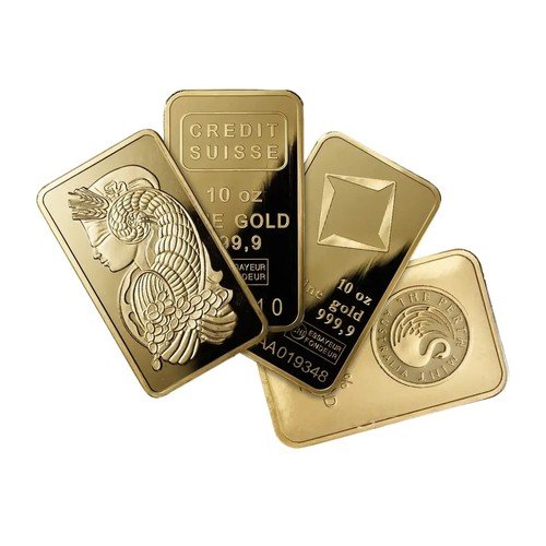 10 oz Gold Bar - Random Design, Brand Varies