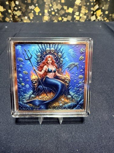 5 oz .999 Fine Copper Bar Colorized Mermaid/Skulls & Sea Turtle Bullion