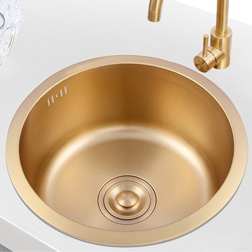 Ksyginxd 12.6 Inch Gold Round Bar - Countertop 304 Stainless Steel Rv
