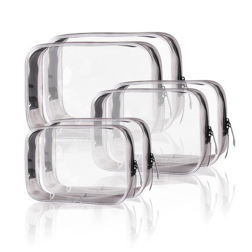 Buminee Clear TSA Travel Toiletry Bags 6 Pack