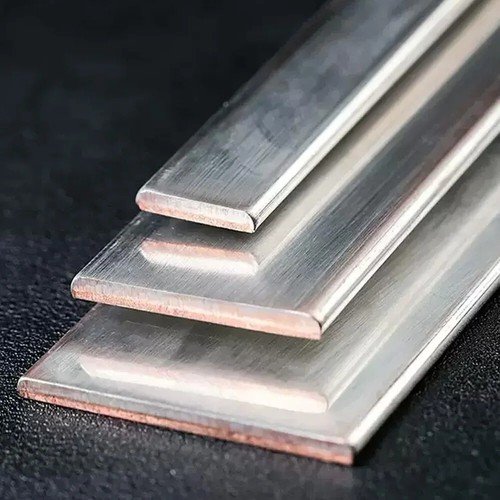 1Pcs Length 500mm T2 Tinned Copper Bar Purple Copper Flat Strip Thick 2/3/4/5mm