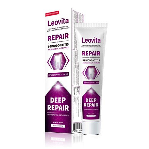 Leovita Gum Disease Treatment Toothpaste Gingivitis Receding Gums Fluoride Free