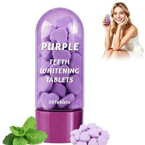 Asuno Official Teeth Whitening Tablets With Menthol, Xylitol & Grape Extract