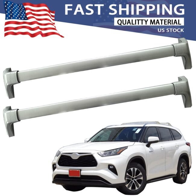 US Stock Crossbars Cross Bar Fits 2020-2025 Toyota Highlander L & LE Roof Rails