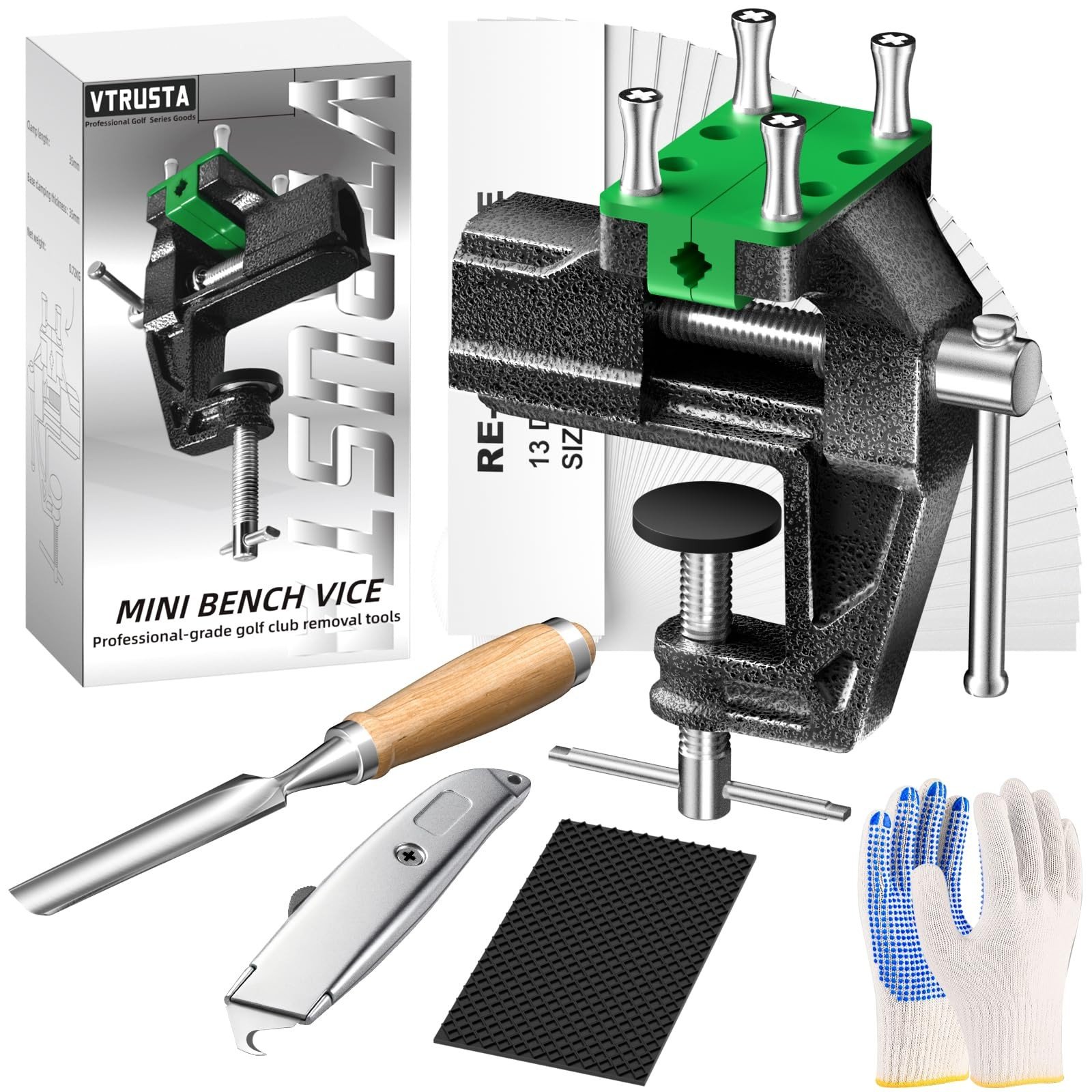 Golf Grip Kit for Regripping Clubs, Golf Regripping Kit, Portable Golf Club R...
