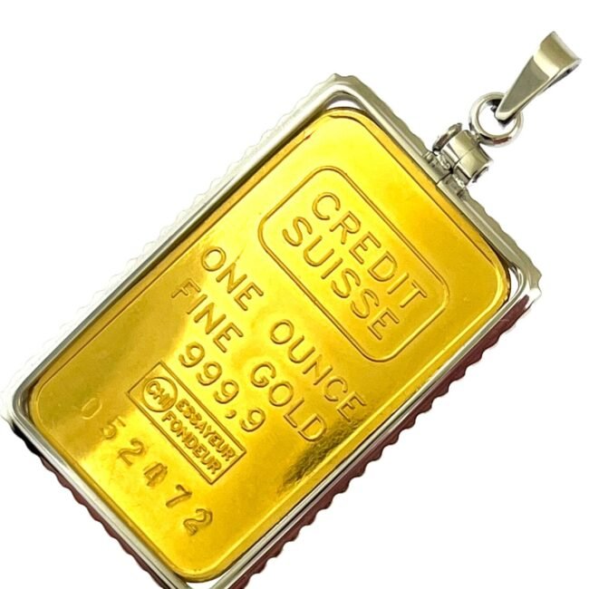 Stainless Steel  bezel frame for 1 oz Credit suisse  -Pamp Lady Fortuna Gold bar