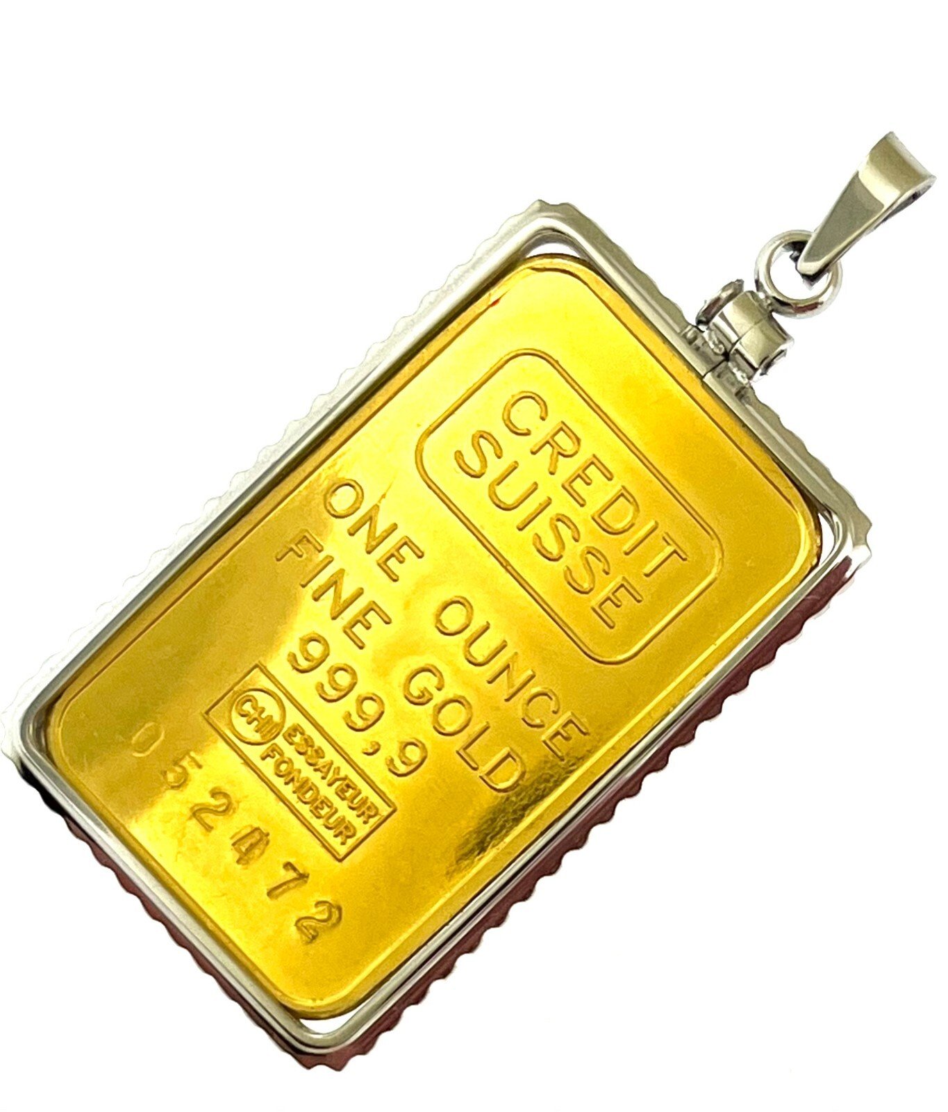 Stainless Steel bezel frame for 1 oz Credit suisse -Pamp Lady Fortuna Gold bar