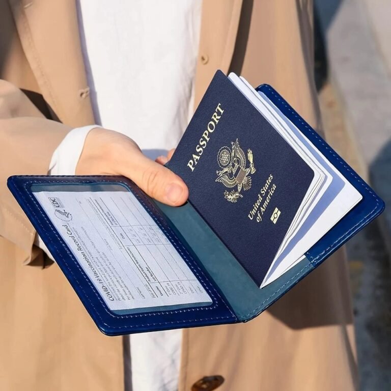 Passport Holder Cover Wallet Travel Essentials RFID Blocking Leather Card Case
