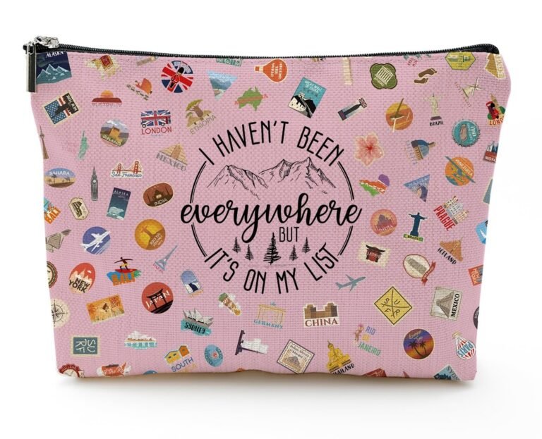World Travel Cosmetic Bag – Perfect Travel Accessories Gift for Women, Toilet…