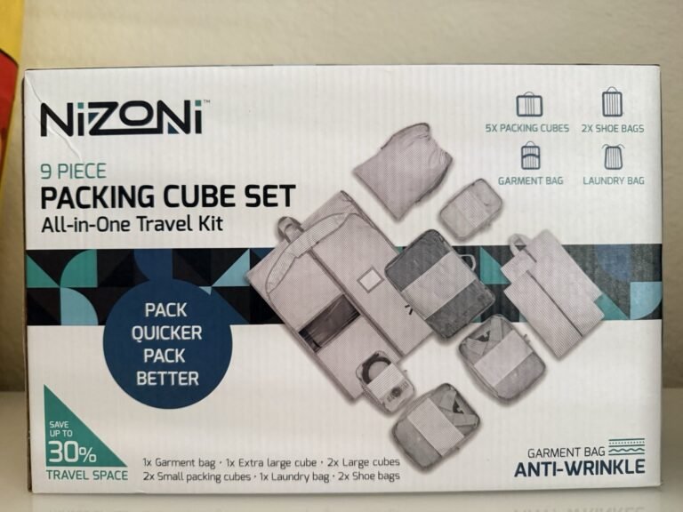 Nizoni 9 piece Packing Cube set. All in one travel kit. Gift for men