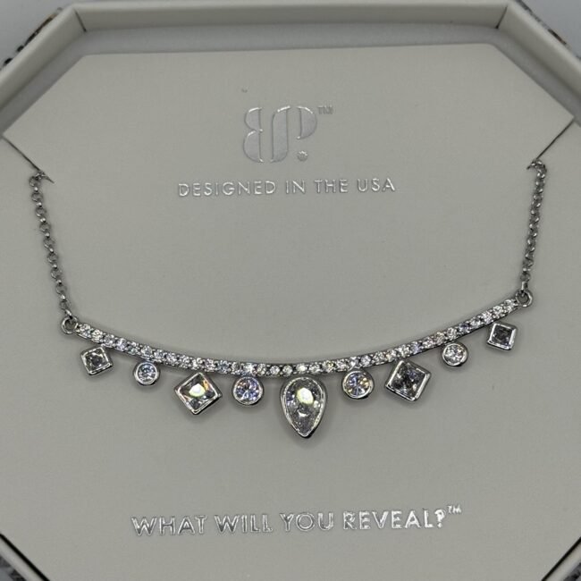 Bomb Party April 2025 Bar Necklace - Let’s Layer It Up NK51813 - Rhodium Plating