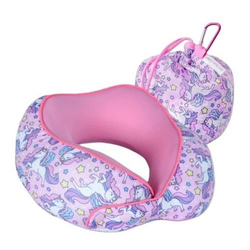 SKYTRAX Certified Kids Safe Memory Foam Travel Neck Pillows for Kids Unicorn