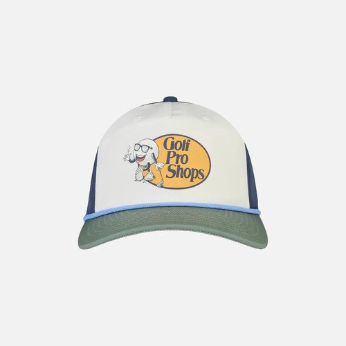 Swannies Mens Golf Pro Shops Hat Snapback - Navy-Vintage-White
