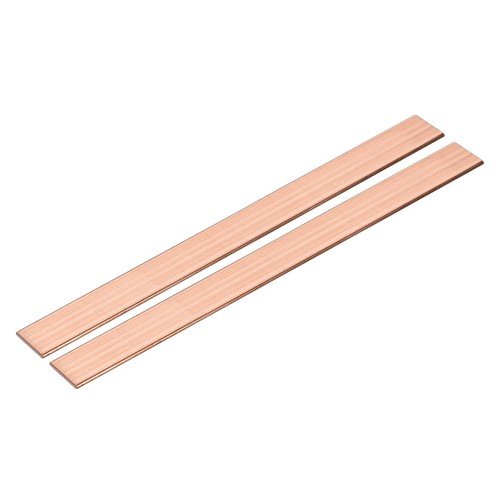2Pcs Copper Flat Bar 0.08" x 0.5" x 9" C110 Solid Copper Bus Bar Stock