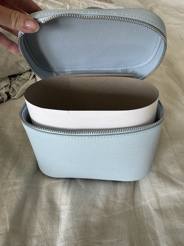 Light blue new toiletry bag with Crossbody strap gift from Lancome