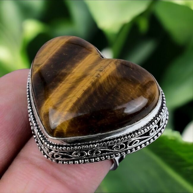Tiger Eye Ring 925 Sterling Silver Ring Handmade Gemstone Ring Women's Ring