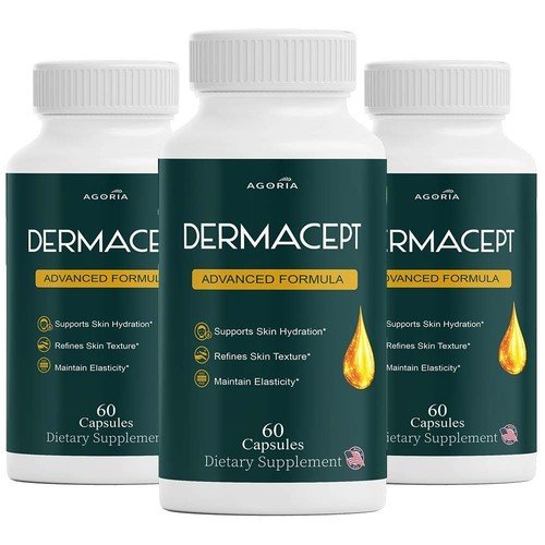 (3 Pack) Dermacept Advanced Healthy Skin Support Supplement DermaCept Capsules