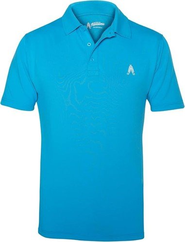 Men`s Royal and Awesome Blue Golf Polo Performance Golf Top Size S - XXXL