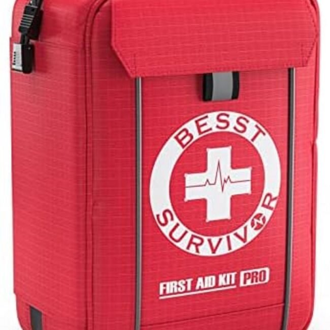 Professional Trauma First Aid Kit - Military-Grade Labelled Compartments & MOLLE