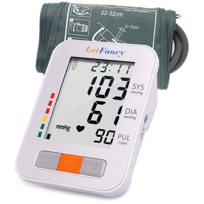 Upper Arm Blood Pressure Monitor Digital BP Cuff Machine Automatic Pulse Meter