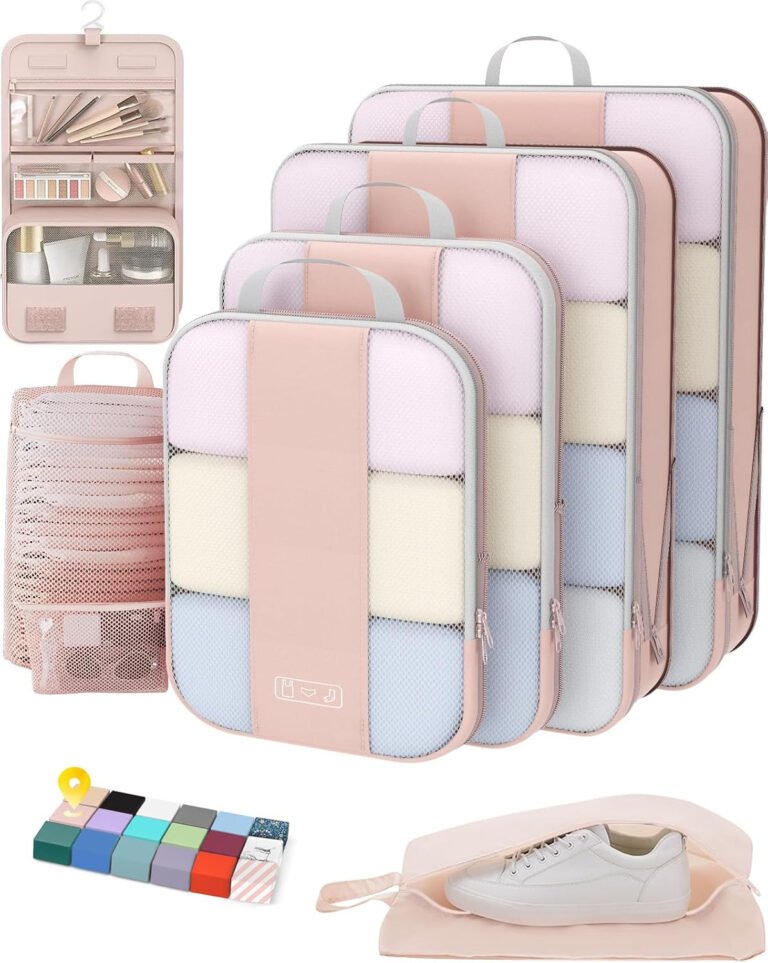 8 Set Compression Packing Cubes for Travel Gifts Mom Women,Airplane/Car/Cruise T