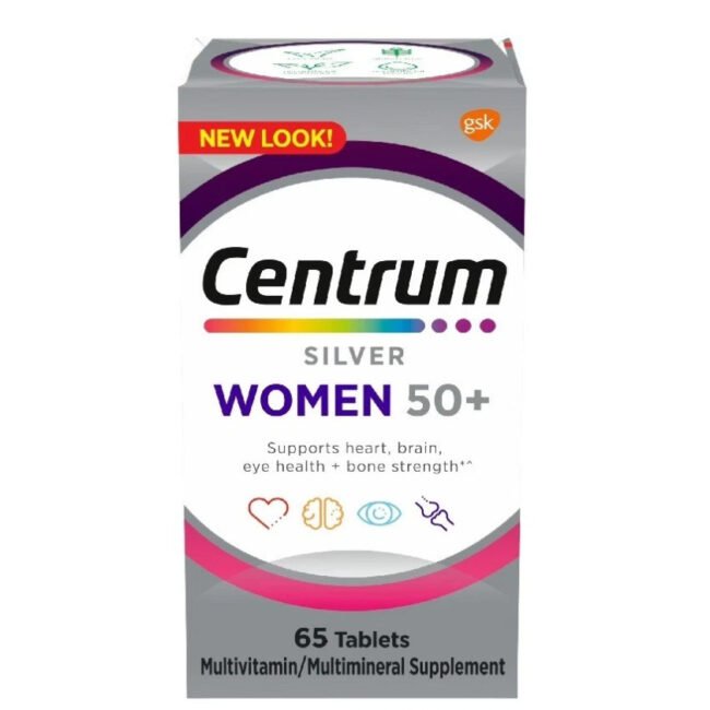 Centrum Silver Multivitamins for Women over 50, Multimineral Supplement with Vit