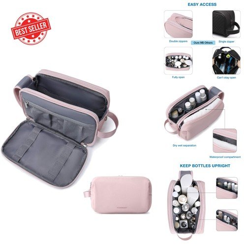 Versatile Pink Travel Toiletry Bag – Water-Resistant and Organized for Men