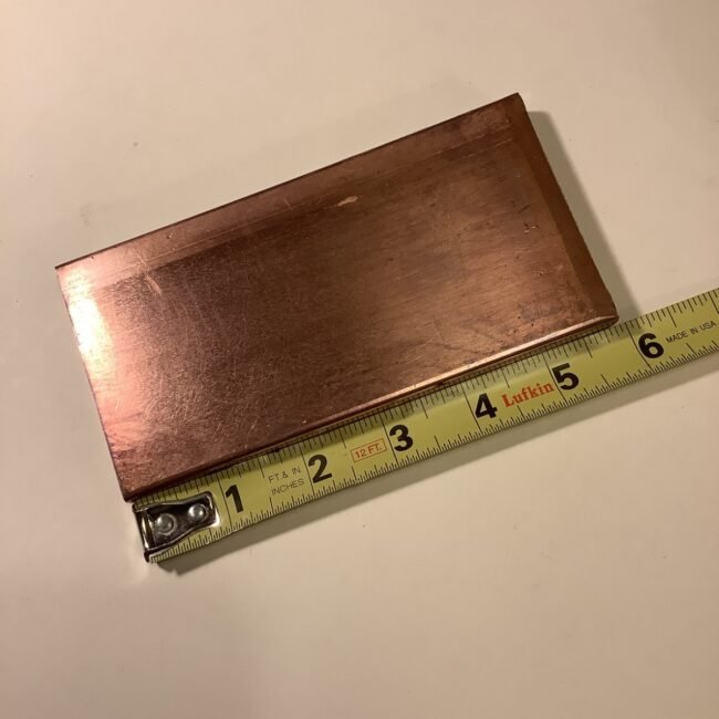 1/2" X 3" X 5 7/8" FLAT COPPER bar - FREE SHIPPING