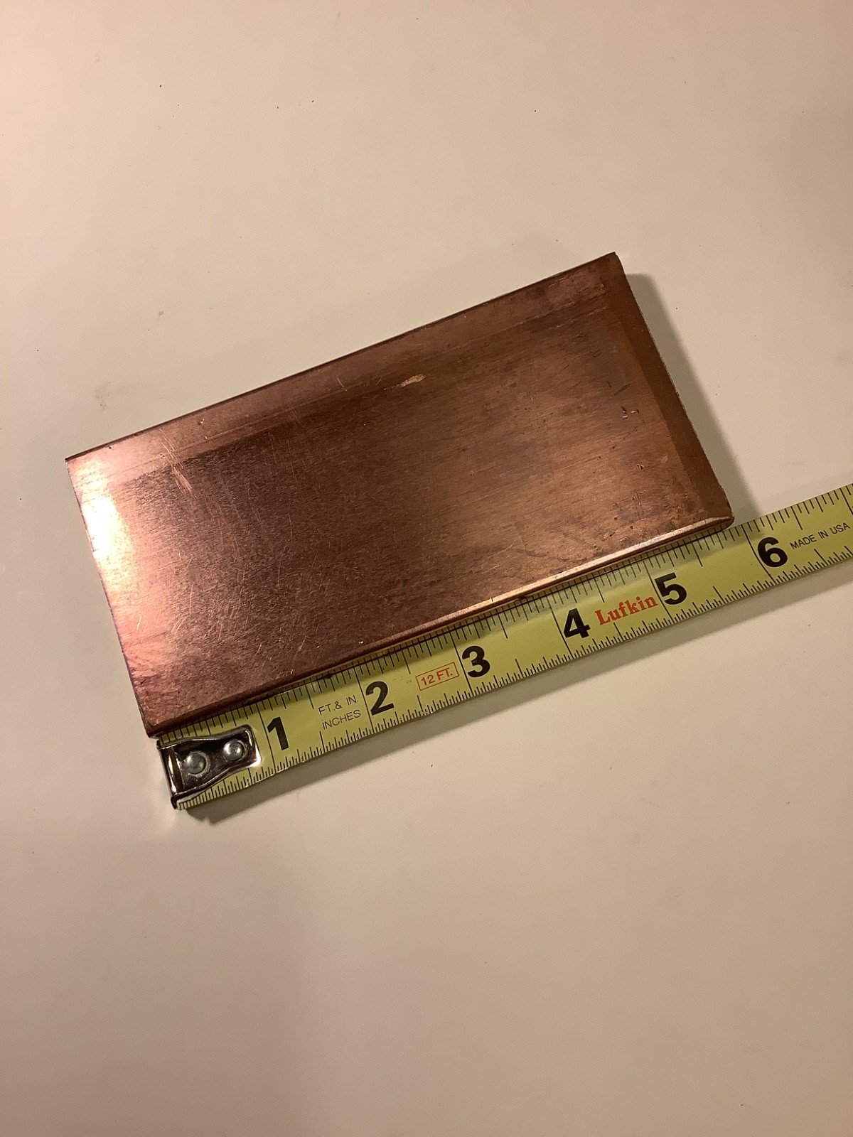 1/2" X 3" X 5 7/8" FLAT COPPER bar - FREE SHIPPING