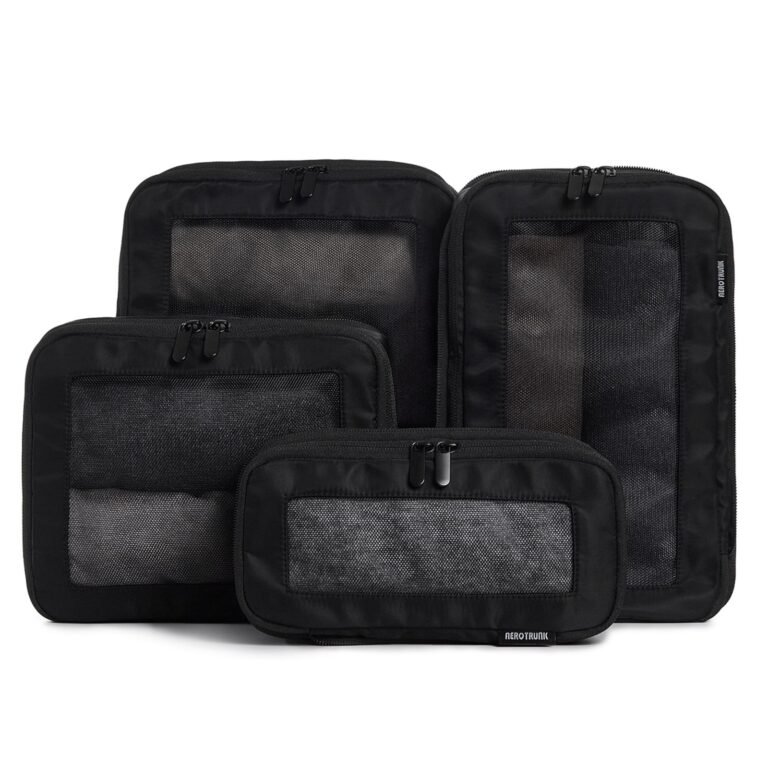 Compression Packing Cubes for Travel – Luggage Organizer Bags – Double Zipper…