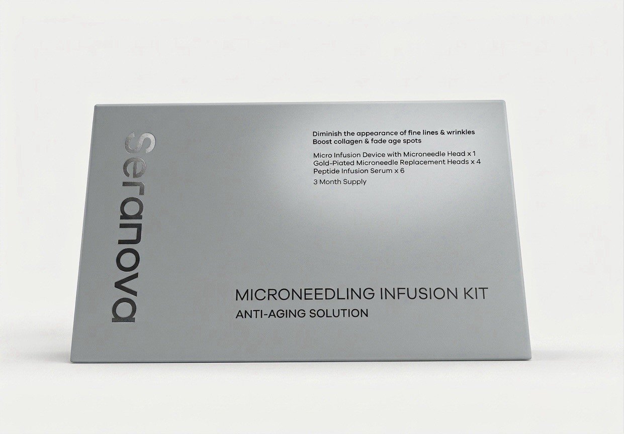 Seranova Microneedling Infusion Kit Anti-Aging Solution 3 Month Supply Brand New