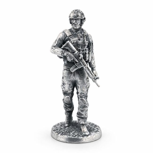 Navy Seal 3 oz 999+ Silver Statue Hand Poured | Gold Spartan