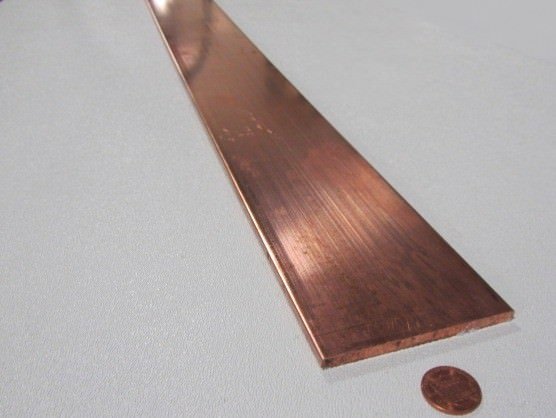 110 Copper Bar H02, 3/16" Thick x 3.00" Wide x 36 Inch Length