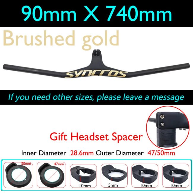 Integrated Cockpit Carbon Fiber Handlebar for MTB 28.6mm -17 Degree 660 ~ 800mm