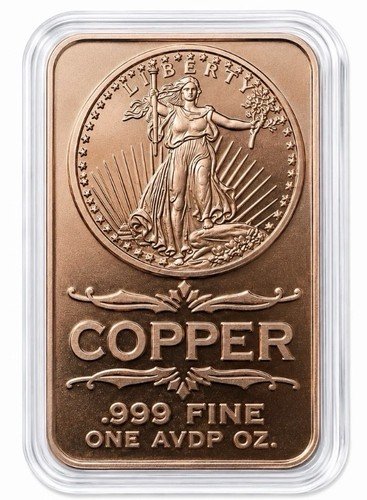 Statue Liberty - 1 Ounce Fine .999 Copper Bars - NEW IN CAPSULE