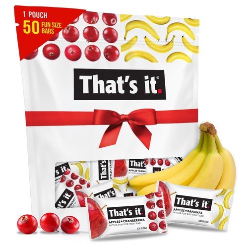 Fun Size Fruit Bars Variety Pack - 50 Pieces, Gluten Free, Non-GMO, Healthy Snac