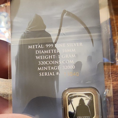 6 Fine Silver .999  1g Mixed Lot 6g Precious Metal Content Colorized Limited