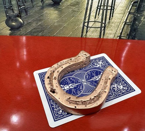 .999 Fine Copper Poker Card Chip Protector Horseshoe Huckleberry WSOP Tombstone
