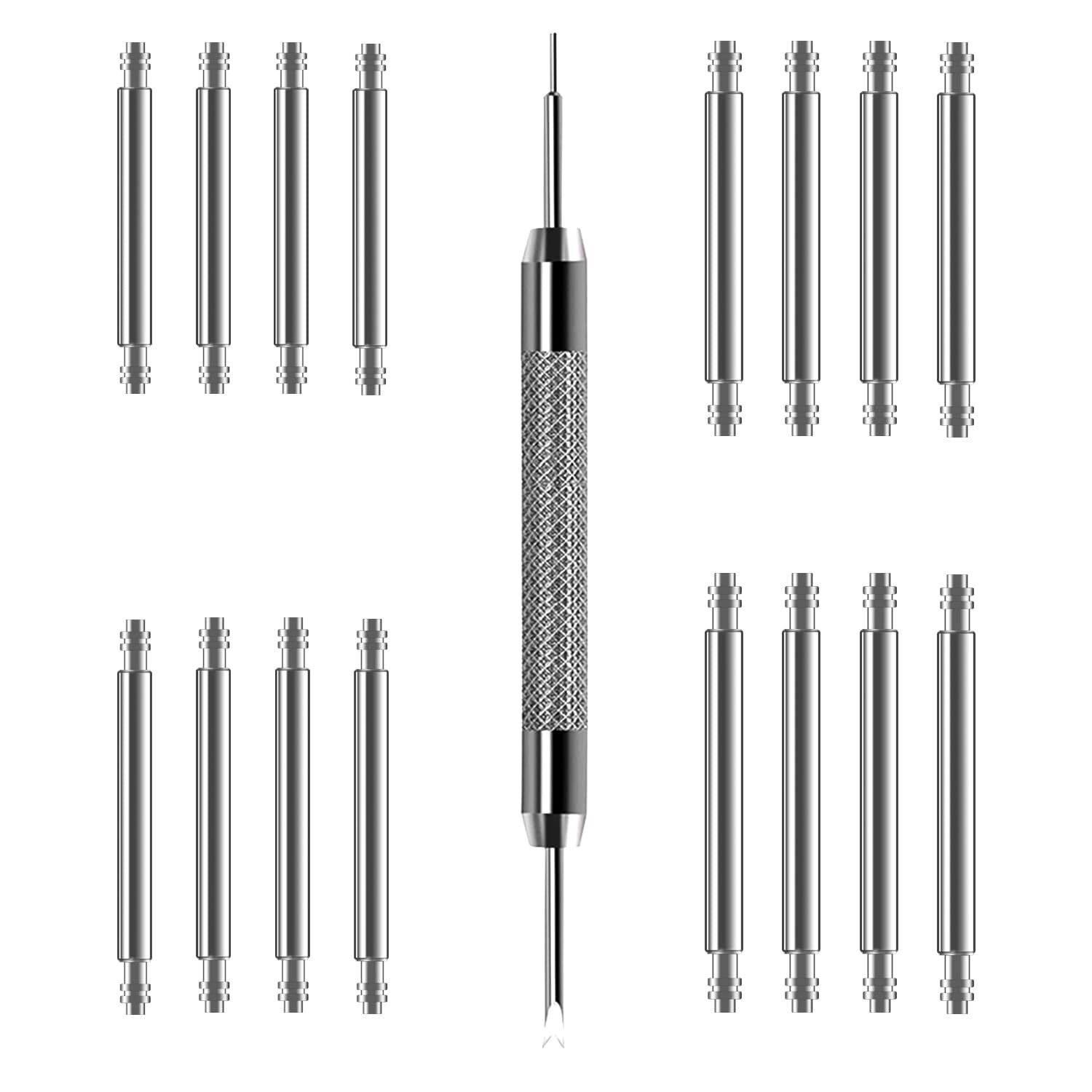 Watch Band Pins Tool Kit, 20Mm Heavy Duty Watch Spring Bars With Spring