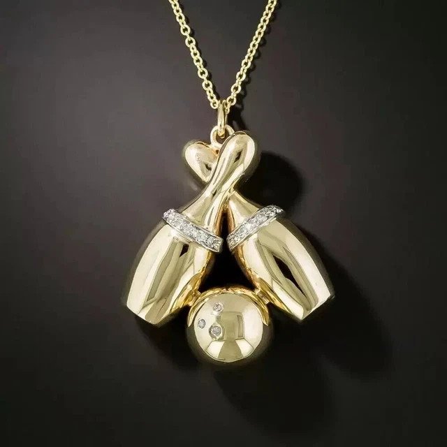 0.25Ct Round Cut Lab-Created Diamond Beauty Charm Pendant 14K Yellow Gold Plated