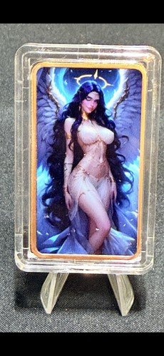.999 Copper Brunette Angel Temptress,   1 oz pure copper bar