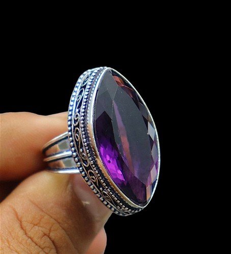 Amethyst Ring 925 Sterling Silver Ring Handmade Gemstone Ring Women's Ring
