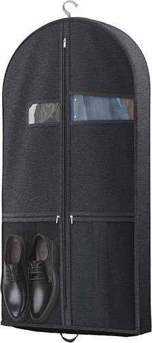 43″ Travel Garment Bag with Accessories Zipper Pocket, Heavy Duty Suit Bag for S