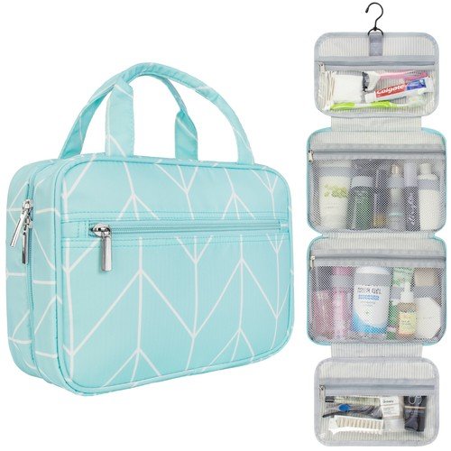 Travel Makeup Bag for Women, Puffy Cosmetics Organizer with Waterproof Pockets,