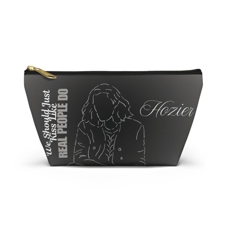 Hozier Cute Pouch, Black & White Travel Bag, Accessory Case, Makeup Organizer,