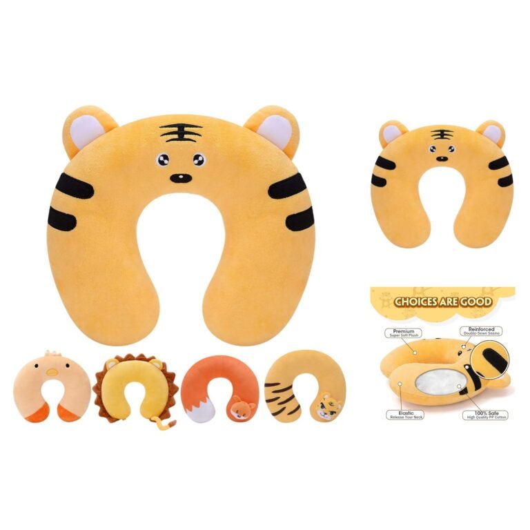 Adorable Tiger Neck Pillow for Kids – Soft Travel Support for All Adventures