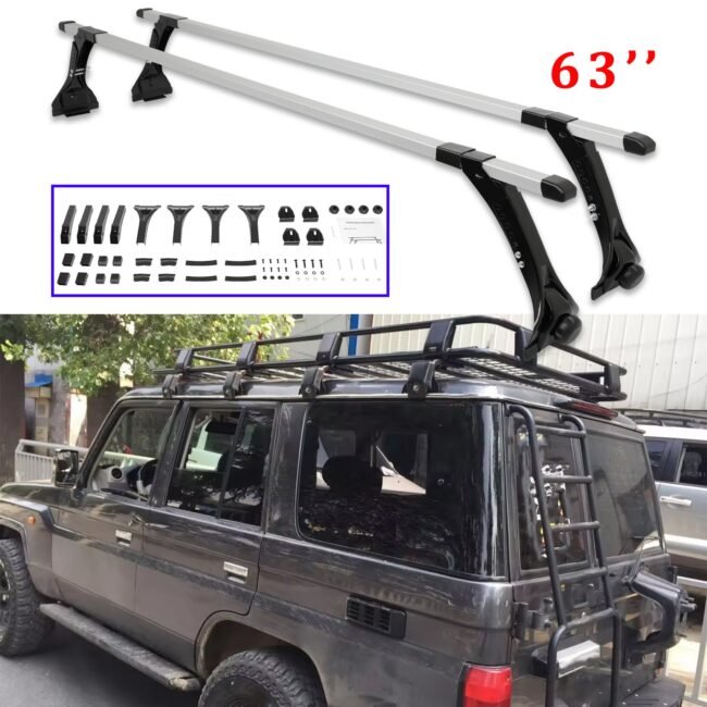 63" Car Roof Rack Cross Bar Luggage Cargo Kayak Carrier For Toyota Land Cruiser