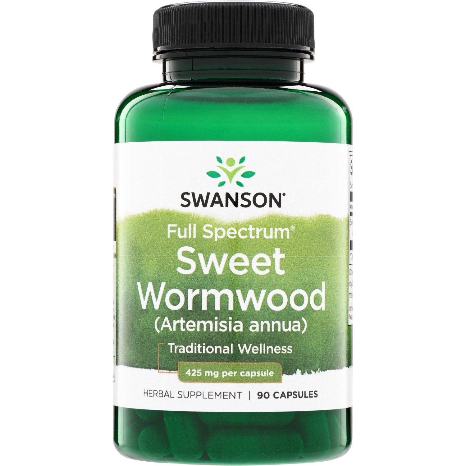 Swanson Sweet Wormwood Herbal Supplement with Artemisinin (90 Caps, 425mg Each)